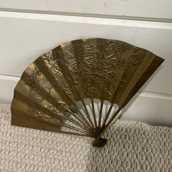Other - VINTAGE brass fan